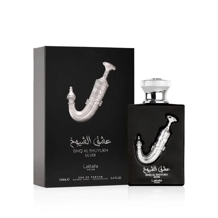 Lattafa Pride Ishq Al Shuyukh Silver Edp - 100ml perfume bottle